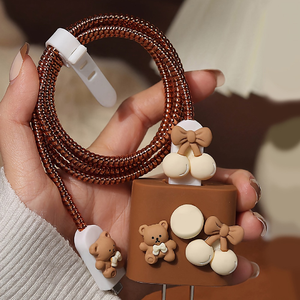 Phone Accessories Online - Cute Bear Charger Protector Case para