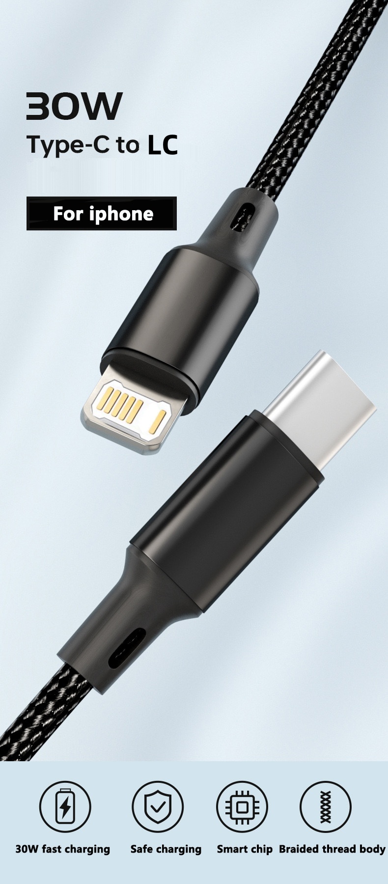 Cabo USB PD 30W para iPhone 14 - Phone Accessories Online avaliação e preço